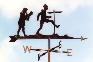 Lady Man and signpost weather vane